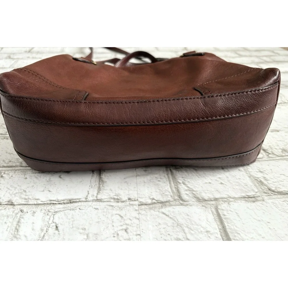 Frye Claude Cognac Leather Satchel‎ Brown Large Bag-MSRP $428